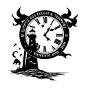clock with text "TEMPUS FUGIT" above and "MEMENTO MORI" below and a lighthouse in the clock tattoo design idea