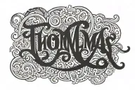 Lettering "thomas" tattoo design idea