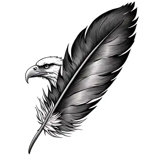 eagle feather tattoo design idea