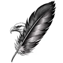 eagle feather tattoo design idea