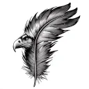 eagle feather tattoo design idea