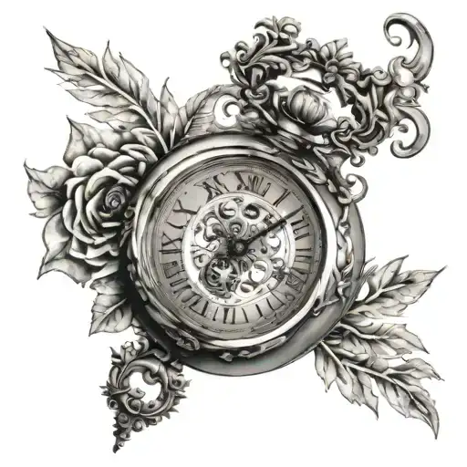 Clock for men tattoo tattoo design idea