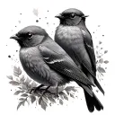 2 Robins tattoo design idea