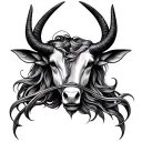 Taurus and Libra symbol intertwined tattoo design idea