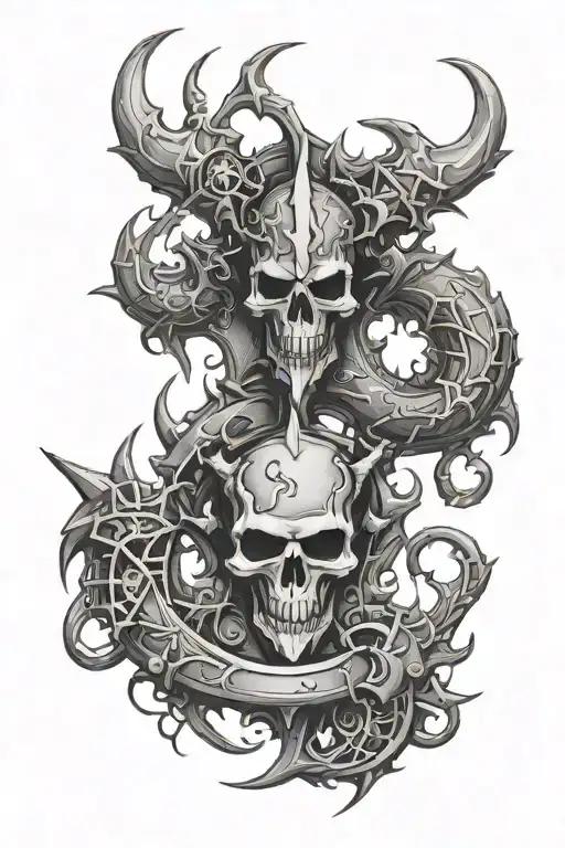 Logo Khorne Nurgle Tzeentch Slaanesh tattoo design idea