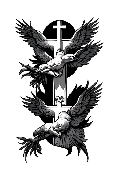 holy trinity tattoo design idea