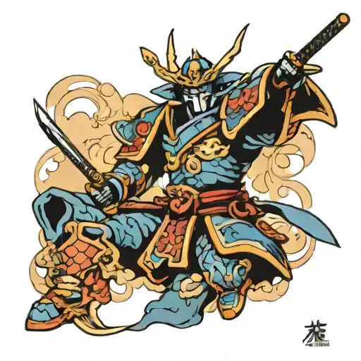 samurai gundam tattoo design idea
