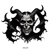 666 devil hell tattoo design idea