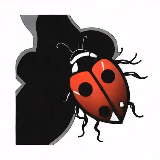 ladybug made of stained glass tattoo design idea