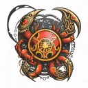 horoscope cancer zodiac sign tattoo design idea