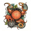 horoscope cancer zodiac sign tattoo design idea