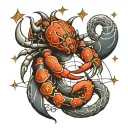 horoscope cancer zodiac sign tattoo design idea