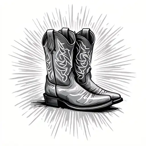 Cowboy Boot tattoo design idea