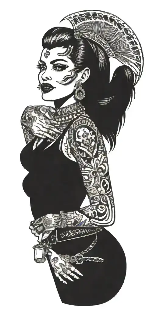 western tattoo design idea