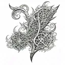 blazing iron tattoo design idea