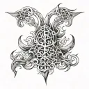 blazing iron tattoo design idea