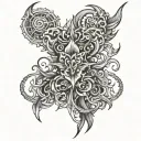 blazing iron tattoo design idea