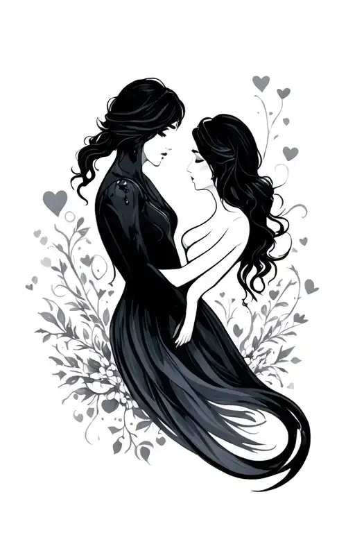 224 444 in love tattoo design idea