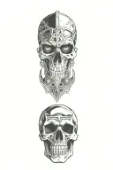 vigilante skull tattoo design idea