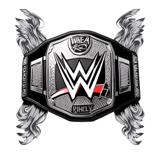 Rhea ripley wwe championship belt tattoo design idea