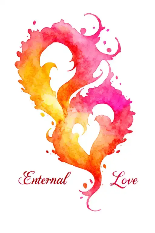"Enternal Love" matching twin flames for couple tattoo tattoo design idea