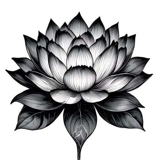 floral astrology lotus flowers tattoo design idea