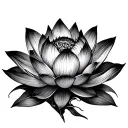 floral astrology lotus flowers tattoo design idea
