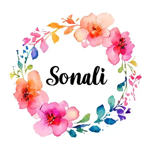 "Sonali " name written tattoo design idea
