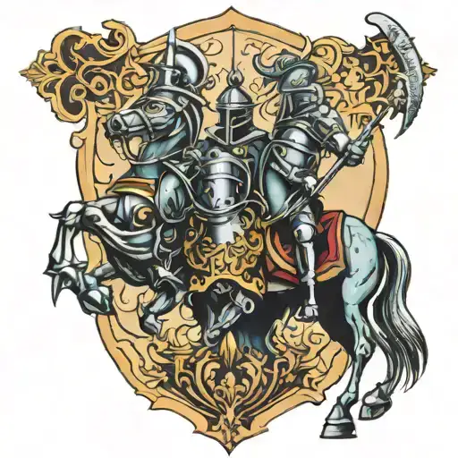 spain knights tattoo design idea