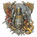 spain knights tattoo design idea