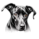 Weimaraner Dog tattoo design idea