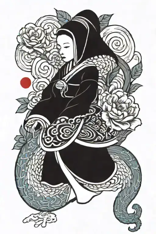 a nun tattoo design idea