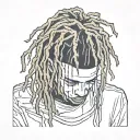 emo,depression,darkness,lonely,suicidal,sad,dark skinned male,dyed short dreads fully hiding face,teens,no tattoos,skinn tattoo design idea