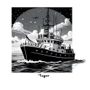 Tugboat tattoo design idea