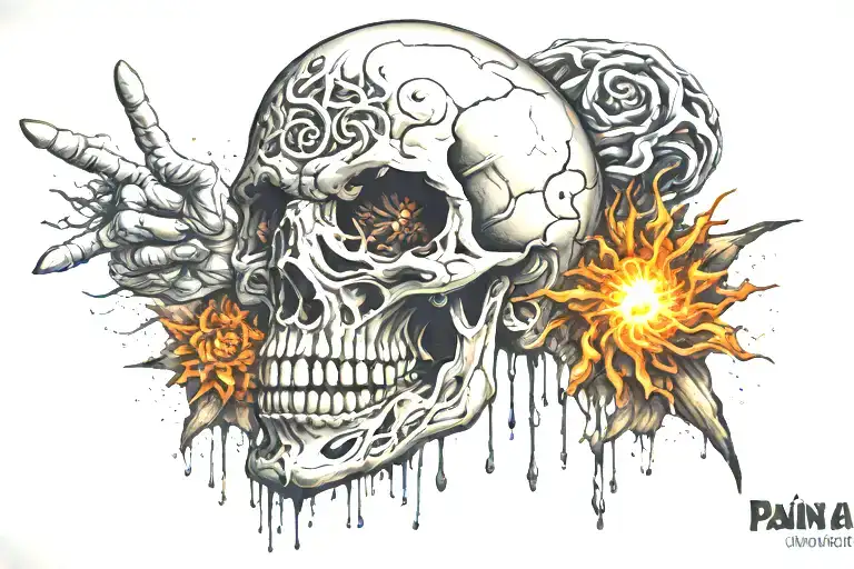 Pain > Power tattoo design idea