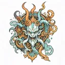 mayur, Aquarius evil tattoo design idea