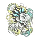 mayur, Aquarius evil tattoo design idea