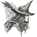 Salem witch asthetic tattoo design idea