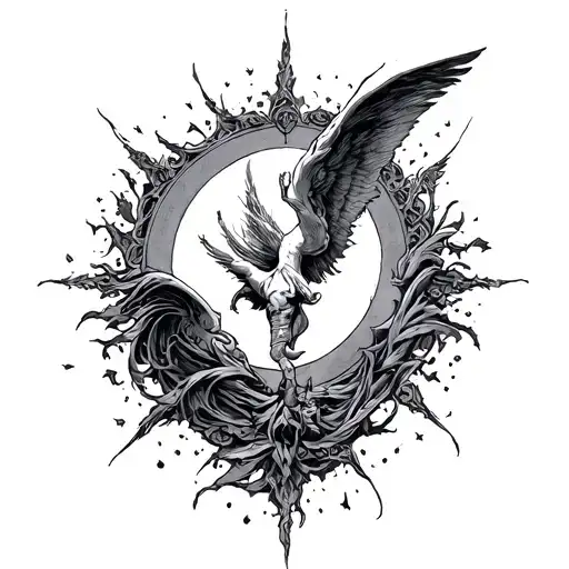 epic poem odyssey trials and tribulations,  tattoo design idea