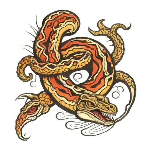 boa constrictor american traditional style tattoo tattoo design idea