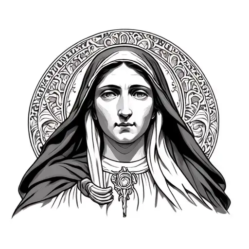 Hail Mary tattoo design idea