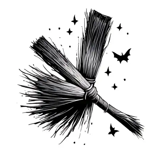 Hocus Pocus brooms tattoo design idea