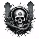 Graveyard tattoo design idea