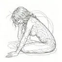 Girl, naked, nipples, buttocks, tits, pussy tattoo design idea