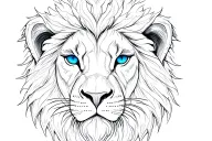 Blue Eyed Lion tattoo design idea