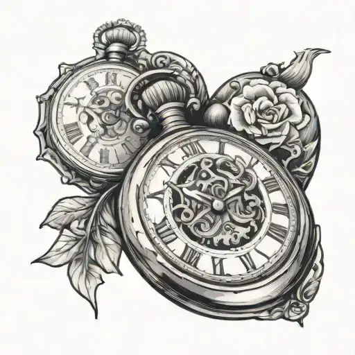 Heart Pocket Watch tattoo design idea