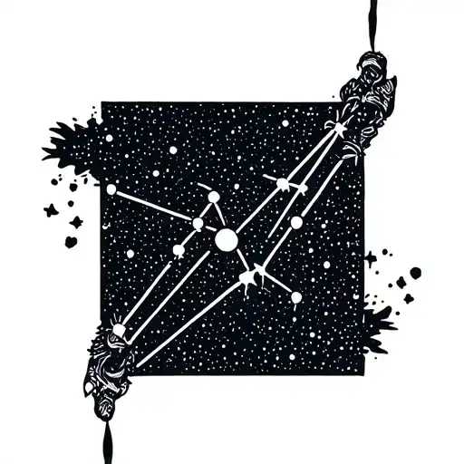 The big dipper constellation tattoo design idea