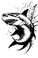 bull shark tattoo design idea
