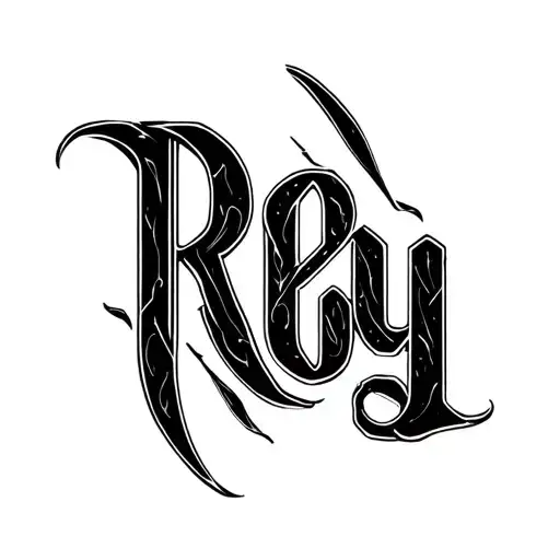 "Rey roy" Two Word Ambigram Generator tattoo design idea