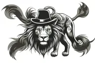 money gangster lion best tattoo design idea